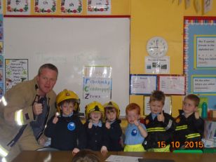 'Phil' the fire fighter came to visit.